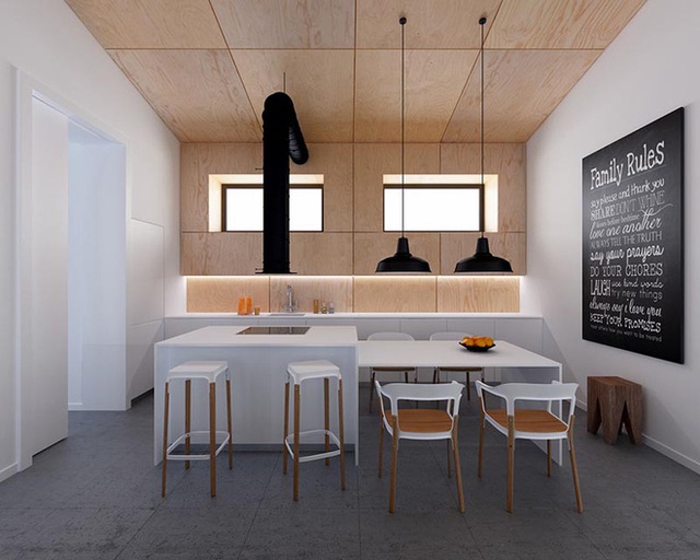 Căn bếp nhỏ đẹp tinh tế và hiện đại vì được sơn trắng toàn bộ không gian kết hợp nội thất gỗ - Ảnh 5.