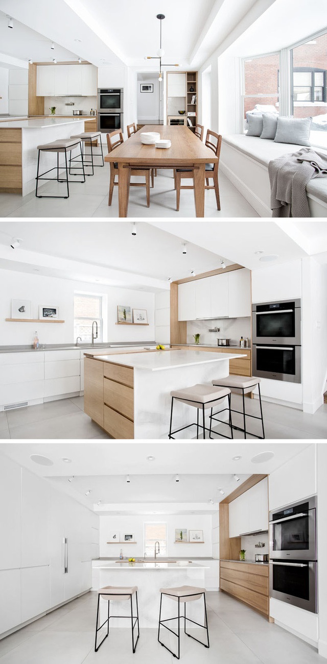 Căn bếp nhỏ đẹp tinh tế và hiện đại vì được sơn trắng toàn bộ không gian kết hợp nội thất gỗ - Ảnh 7.