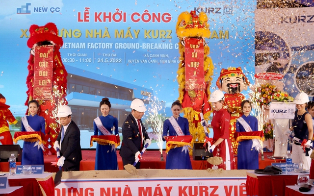Lễ khởi công xây dựng dự án Nhà máy Công ty TNHH KURZ Việt Nam tại Khu công nghiệp Becamex VSIP Bình Định.