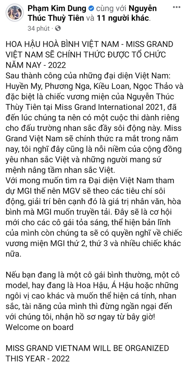 Sau chiếc vương miện lịch sử của Thùy Tiên, Miss Grand chính thức được tổ chức tại Việt Nam - Ảnh 1.