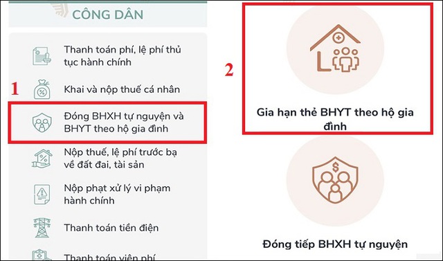 Cách gia hạn BHYT và đóng BHXH online thông qua Cổng Dịch vụ công Quốc gia - Ảnh 2.