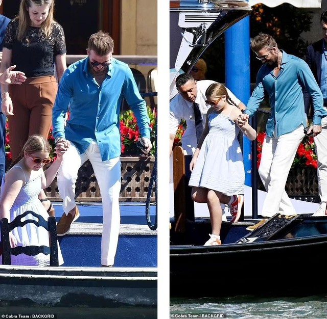 Dẫn Harper Seven đi chơi thuyền, David Beckham cho thấy là ông bố cuồng con gái - Ảnh 2.