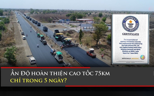 Hoàn thiện cao tốc 75km chỉ trong 5 ngày: Ấn Độ đã làm thế nào để giành kỷ lục Guinness nhanh nhất thế giới? Hoá ra có cả kế hoạch kỹ lưỡng và ý nghĩa phía sau