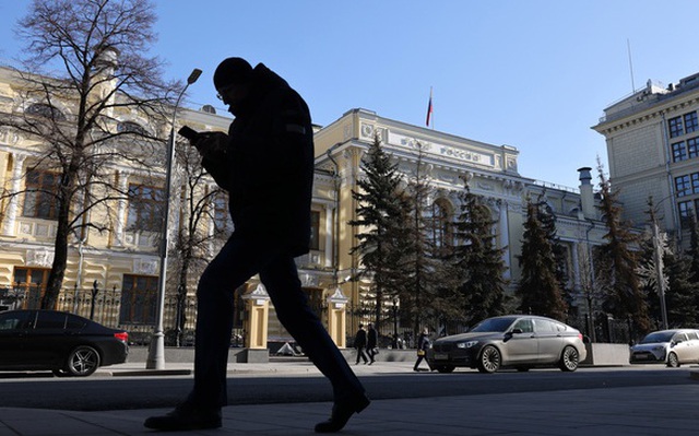 Trụ sở Ngân hàng Trung ương Nga ở Moscow. Ảnh: Bloomberg
