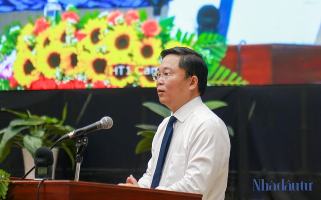 Ông Lê Trí Thanh, Chủ tịch UBND tỉnh Quảng Nam phát biểu tại hội thảo. Ảnh: Thành Vân.