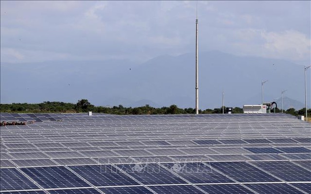 Nhà máy điện mặt trời BP Solar 1 tại xã Phước Hữu, huyện Ninh Phước (tỉnh Ninh Thuận). Ảnh tư liệu: Công Thử/TTXVN
