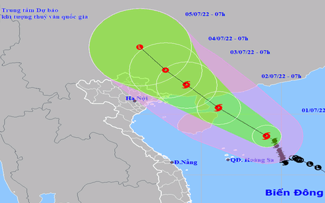 Bão số 1 mạnh lên, đang hướng vào đất liền