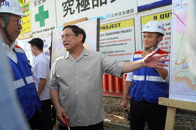 Chùm ảnh Thủ tướng Phạm Minh Chính thị sát tuyến metro số 1 - Ảnh 7.