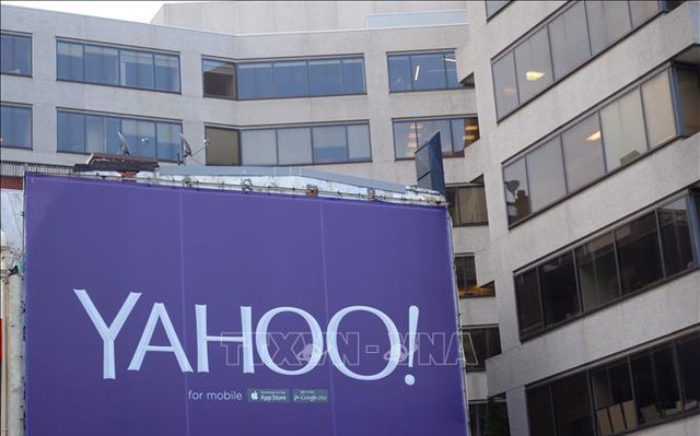 Biểu tượng Yahoo tại Washington, DC, Mỹ. Ảnh minh họa: AFP/TTXVN