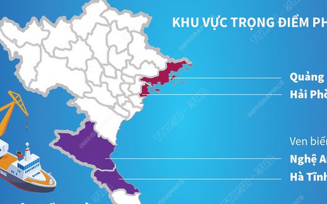 [INFOGRAPHIC] Việt Nam phấn đấu hình thành 7 cụm liên kết ngành kinh tế biển đến năm 2030