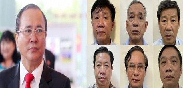 CLIP: Cựu bí thư Bình Dương Trần Văn Nam cùng các đồng phạm bị dẫn giải tới tòa - Ảnh 3.