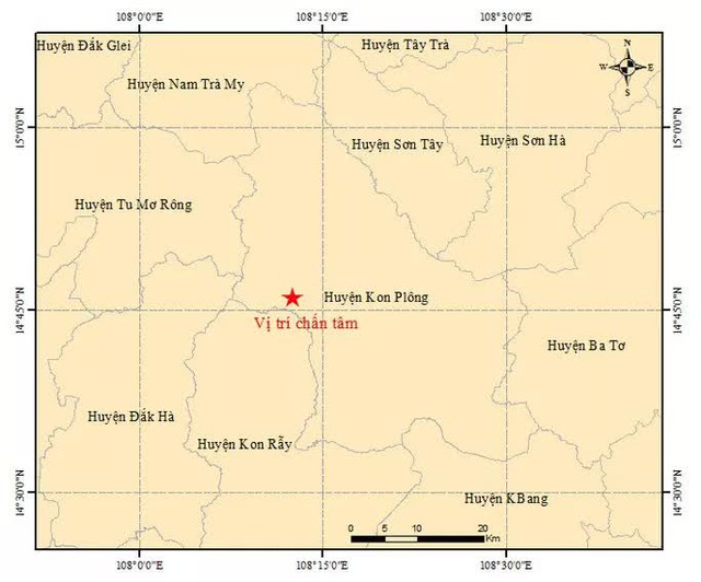 2 trận động đất rất lớn ở Kon Tum, Quảng Nam, Đà Nẵng rung lắc, dân bỏ chạy khỏi nhà - Ảnh 1.