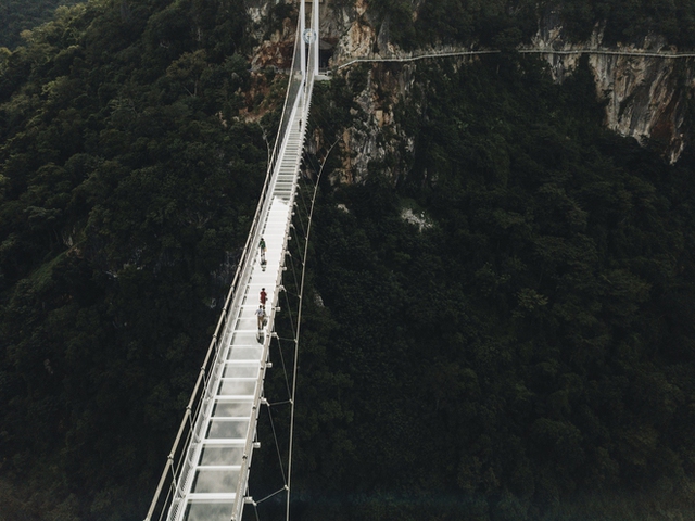 Mãn nhãn với cây cầu kính đi bộ dài nhất thế giới hùng vĩ giữa núi rừng Việt Nam - Ảnh 9.