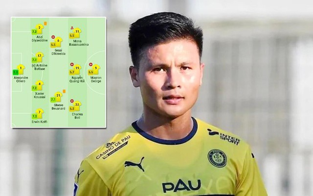  Quang Hải nằm trong nhóm bị chấm điểm thấp nhất Pau FC  - Ảnh 1.