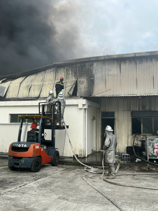 Hiện trường vụ cháy nhà xưởng tại khu công nghiệp Quang Minh - Ảnh 11.