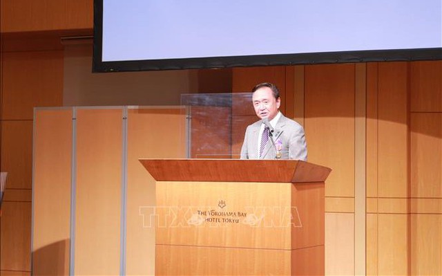 Thống đốc tỉnh Kanagawa Kuroiwa Yuji phát biểu tại Diễn đàn. Ảnh: Đức Thịnh/TTXVN