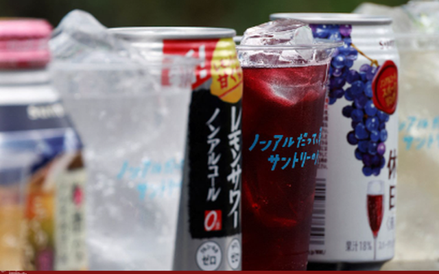 Đồ uống không cồn của Suntory tại một "khu vườn bia" không cồn ở Tokyo, Nhật Bản, ngày 26/8/2022. (Ảnh: Reuters)