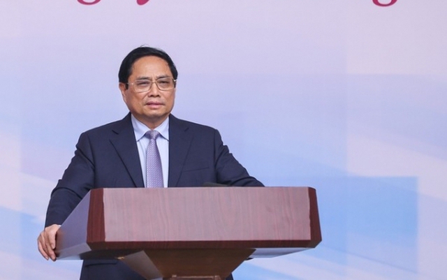 Thủ tướng Chính phủ Phạm Minh Chính phát biểu tại hội nghị. Ảnh VGP