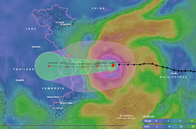 Bão Noru có thể giật cấp 16 trước khi áp sát đất liền đêm nay - Ảnh 1.