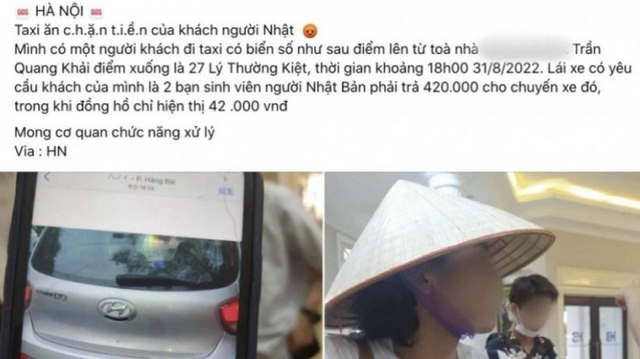 Xác minh thông tin 2 sinh viên Nhật Bản bị chặt chém gấp 10 lần khi đi taxi - Ảnh 1. Xác minh thông tin 2 sinh viên Nhật Bản bị chặt chém gấp 10 lần khi đi taxi - Ảnh 1.