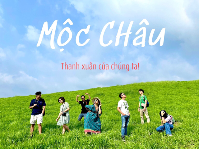 Enjoying a long vacation, young people invite each other to "hunt photos" in the green meadow in the heart of Moc Chau - Photo 11.