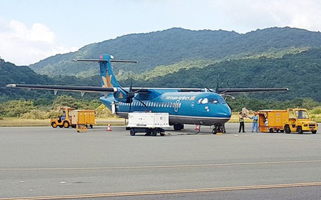Sân bay Côn Đảo hiện nay chỉ khai thác được máy bay ATR72 và tương đương, chưa tiếp nhận được máy bay loại lớn hơn như Airbus A320, A321 - Ảnh: TUẤN PHÙNG