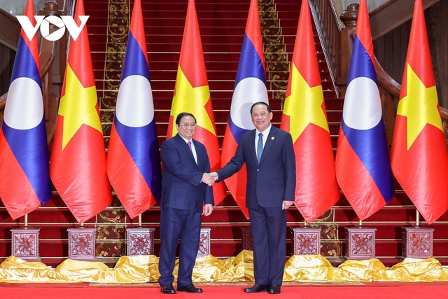 Toàn cảnh chuyến thăm chính thức CHDCND Lào của Thủ tướng Phạm Minh Chính - Ảnh 4.