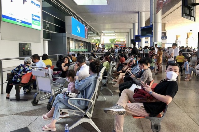 Đông nghịt người về quê đón Tết ở sân bay Tân Sơn Nhất - Ảnh 6.
