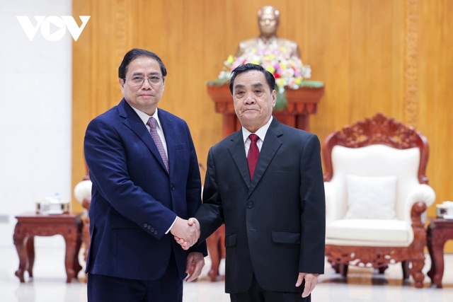 Toàn cảnh chuyến thăm chính thức CHDCND Lào của Thủ tướng Phạm Minh Chính - Ảnh 12.