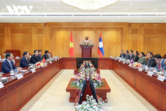 Toàn cảnh chuyến thăm chính thức CHDCND Lào của Thủ tướng Phạm Minh Chính - Ảnh 9.