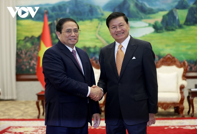 Toàn cảnh chuyến thăm chính thức CHDCND Lào của Thủ tướng Phạm Minh Chính - Ảnh 8.