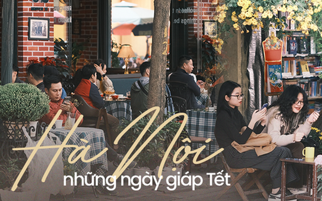 Chủ nhật cuối cùng của năm cũ: Người Hà Nội rủ nhau đi cà phê, ngắm phố phường ngập tràn sắc xuân