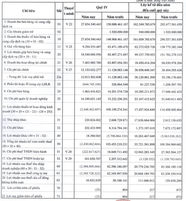 Hậu án phạt, Vạn Phát Hưng (VPH) báo lãi 2022 sụt giảm 75%
