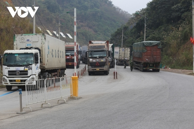 Gần 150 xe hàng xuất khẩu ngày mùng 3 Tết Nguyên đán ở Lạng Sơn - Ảnh 1.