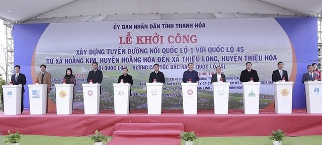 Thanh Hoá: Khởi công tuyến đường nối hai quốc lộ hơn 1.400 tỷ đồng - Ảnh 1.