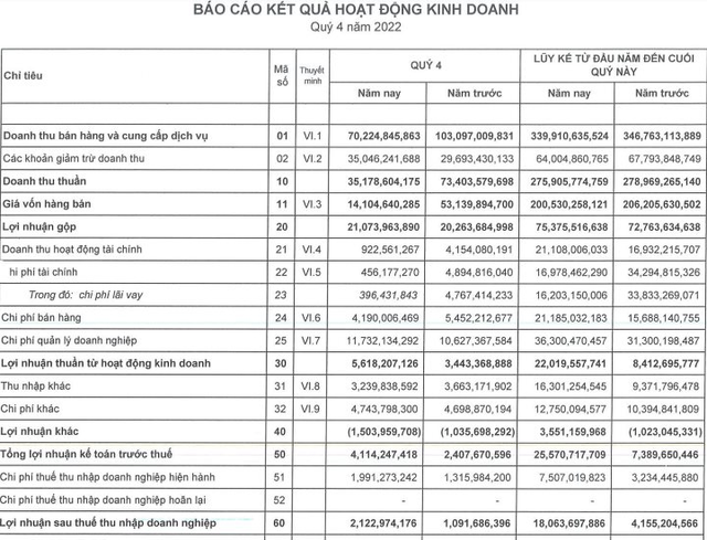 Hoàng Quân (HQC) sau 1 năm sóng gió: Quý 4 lãi vỏn vẹn 2 tỷ đồng, gấp đôi cùng kỳ - Ảnh 1.