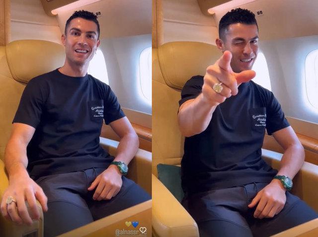 Ronaldo và bạn gái khoe nhẫn kim cương 20 carat khi đến Saudi Arabia - Ảnh 1.