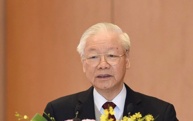 Tổng Bí thư Nguyễn Phú Trọng phát biểu tại hội nghị. Ảnh: Nhật Bắc