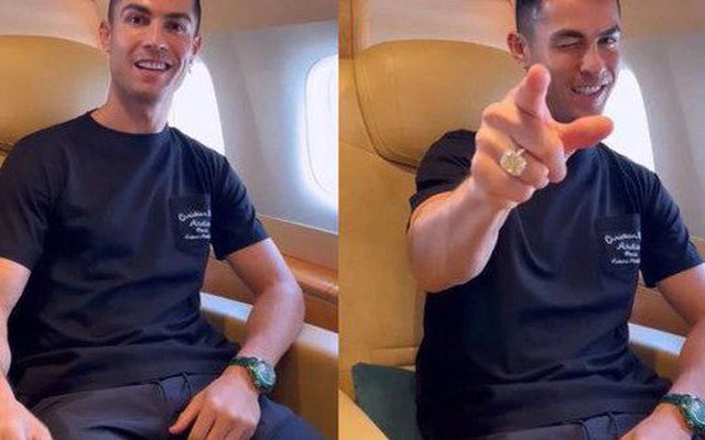 Ronaldo và bạn gái "khoe" nhẫn kim cương 20 carat khi đến Saudi Arabia