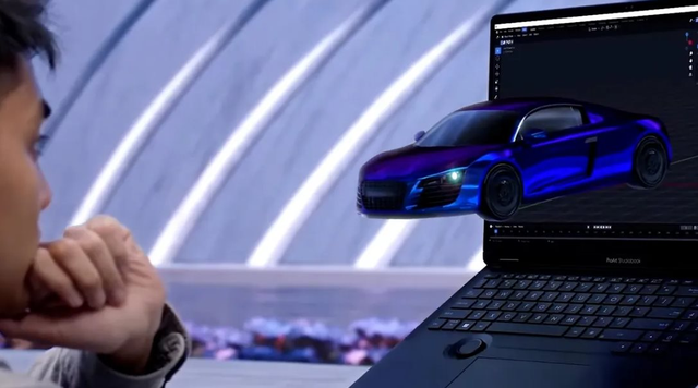 Những sản phẩm độc lạ tại triển lãm mà VinFast tham gia: laptop 3D, smartphone vừa gập vừa trượt, ô tô bay - Ảnh 3.