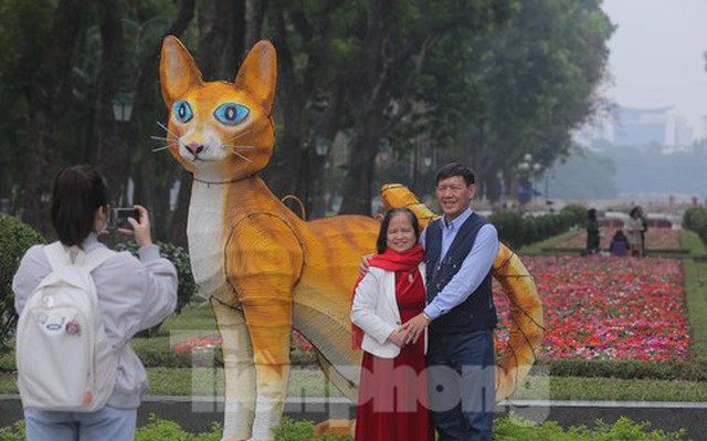 Hà Nội: Vì sao có mô hình mèo lạ ở Công viên Thống nhất?