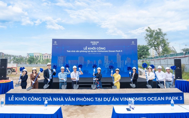 Vinhomes khởi công xây dựng toà văn phòng tại Vinhomes Ocean Park 2 và 3