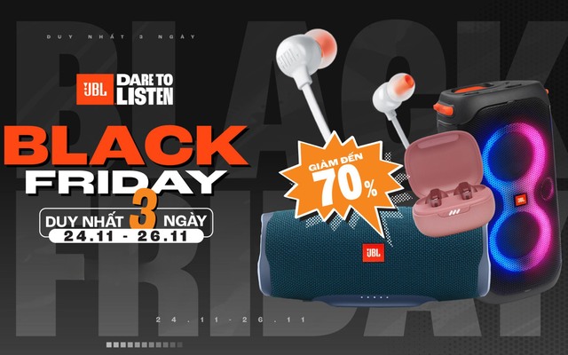 JBL siêu sale Black Friday lên đến 70%