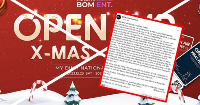 BTC chính thức thông báo hủy show Giáng sinh tại Mỹ Đình: Sẽ hoàn tiền vé cho khán giả, khẳng định vẫn có chương trình tiếp theo