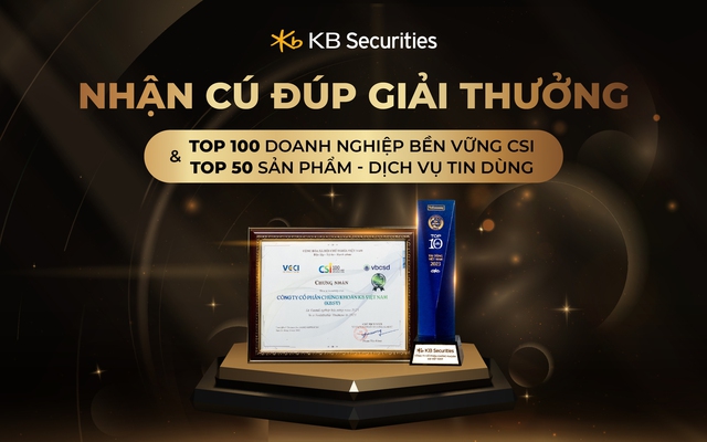 Cú đúp giải thưởng cho 2023 đầy nỗ lực của Chứng khoán KB Việt Nam