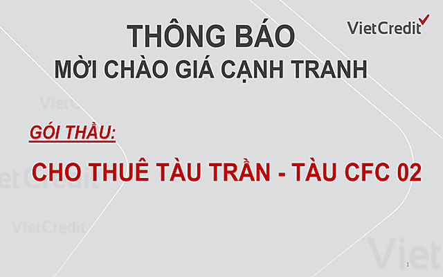 Thông báo mời chào giá cạnh tranh