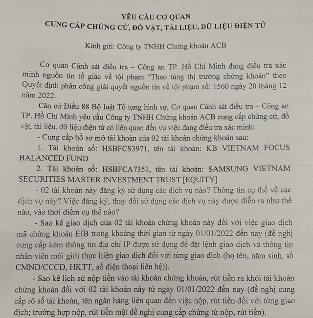 Công an TP HCM vào cuộc vụ nghi vấn thao túng giá cổ phiếu Eximbank - Ảnh 2.