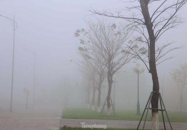 Thành phố Hà Tĩnh chìm trong sương mù dày đặc - Ảnh 10.