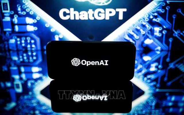 Biểu tượng công cụ ChatGPT do công ty OpenAI phát triển. Ảnh: AFP/TTXVN