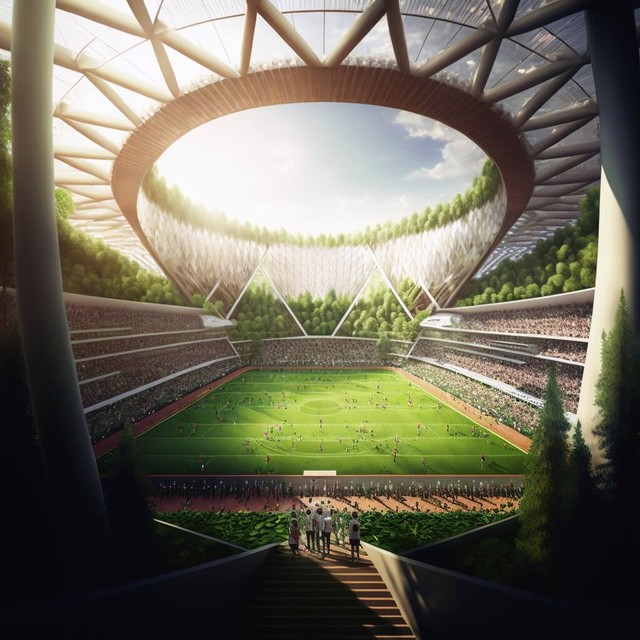 Công trình không tưởng có thể xuất hiện tại World Cup 2026: SVĐ nổi xây dựng bằng vật liệu tái chế, di chuyển hoàn toàn bằng năng lượng tái tạo - Ảnh 5.